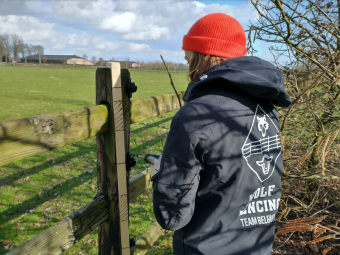 Installatie wolfwerende omheining