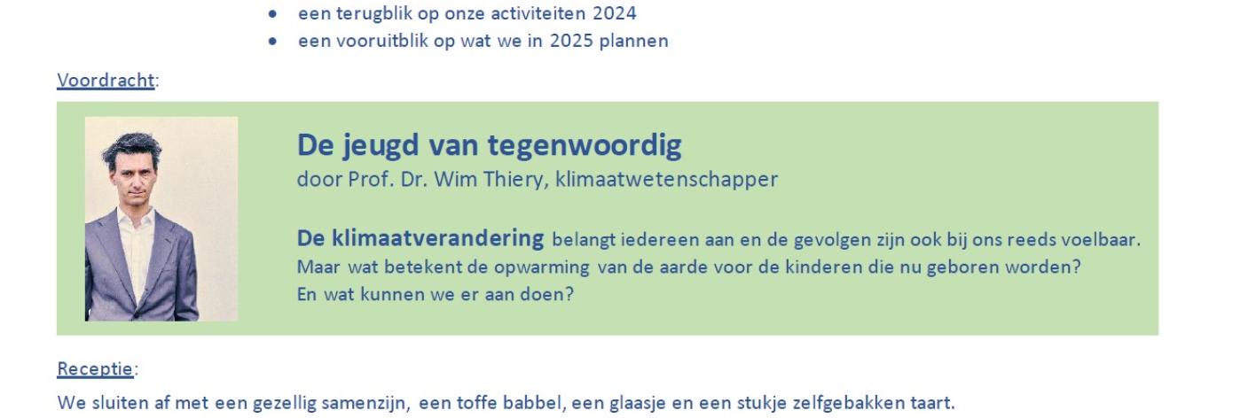 Jaarhappening 18 januari 2025, 20 uur