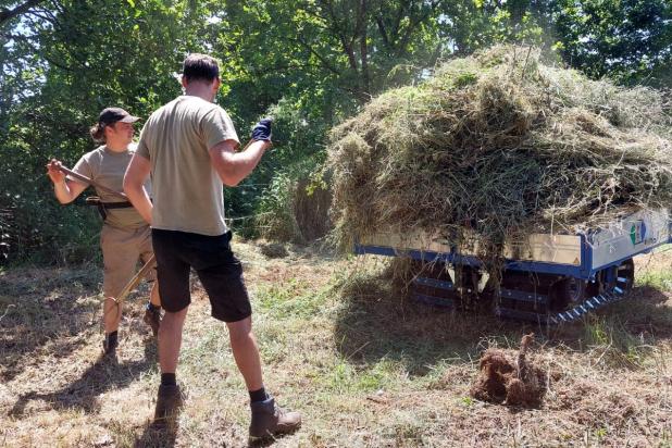 De terreinploeg in actie