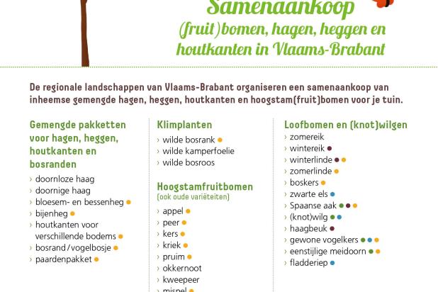 Samenaankoop (fruit)bomen en (fruit)hagen