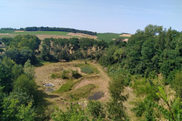 Zicht op Zandgroeve Ganzemans en het omgevende ladbouwlandschap