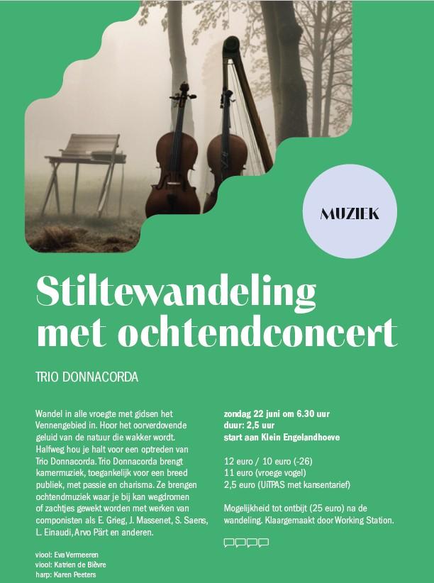Stiltewandeling door Natuurpunt met ochtendconcert. Stiltewandeling door Natuurpunt.