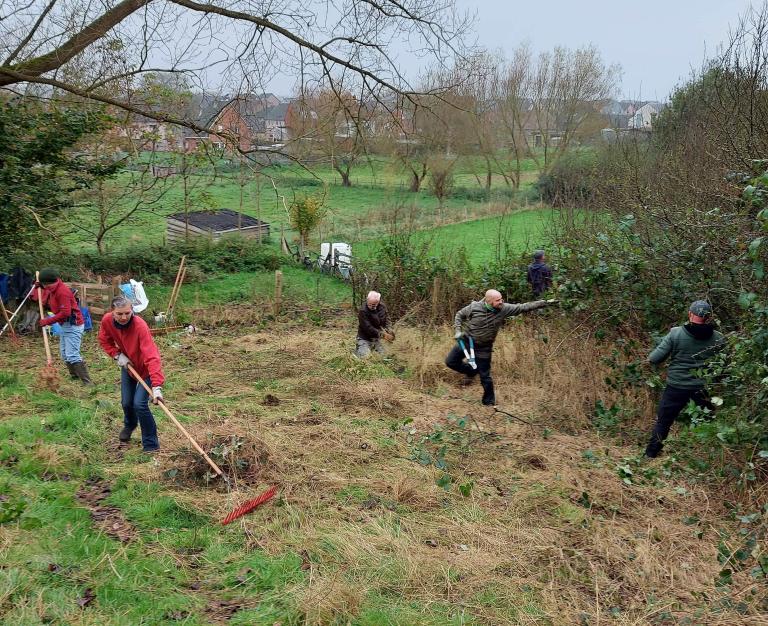 Beheerteam Koeheide Beheer op de Helling in de Koeheide
