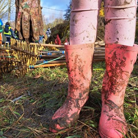 roze laarsjes