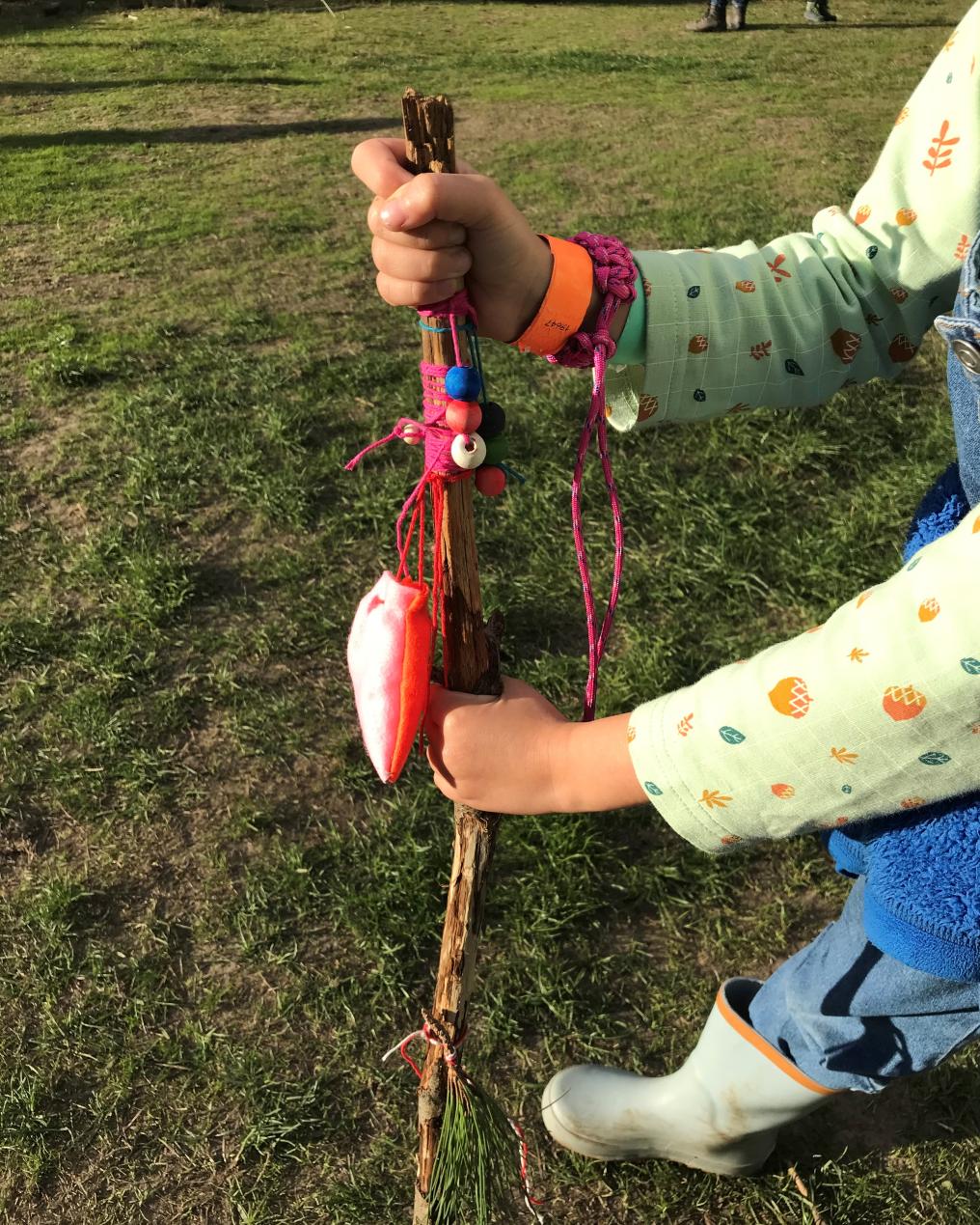 versierde wandelstok