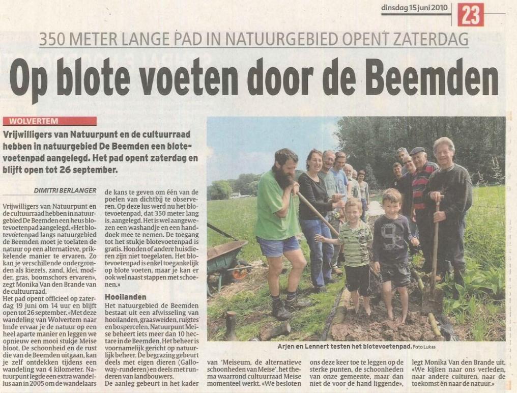 blote voetenpad