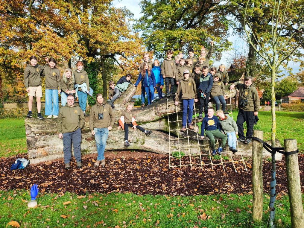 groepsfoto van de jong natuurverkenners